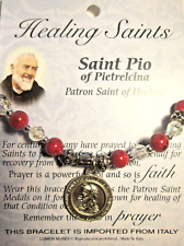 Healing Saints Stretch Charm Bracelet St Pio Patron Saint of Healing picture
