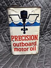 Rare Precision Outboard Oil Can 1 Quart. Gas And Oil. Full Can picture