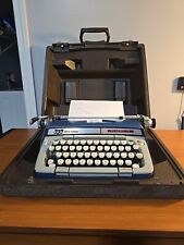 Vintage SCM Smith Corona Classic 12 Manual Portable Blue Typewriter w/Case~NICE picture