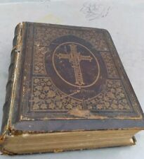 Holy Bible The Latin Vulgate Hebrew Greek & Other Editions 1853 Antique & Rare picture