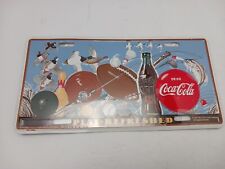 Coca Cola Play Refreshed Coke Metal License Plate From 1994 Sealed In Wrapping picture