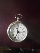 Large Clock Pocket Watch Style  Roman White Dial Decorative With Carry Case picture