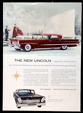 1958 Red Lincoln Premiere Landau 4-Door Vintage Print Ad picture