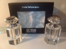 Oleg Cassini Crystal Perfume Bottle Set Of 2 Heart 128360 Refillable Reusable picture