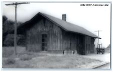 c1958 CB&Q Depot Plano Iowa IA Railroad Train Depot Station RPPC Photo Postcard picture