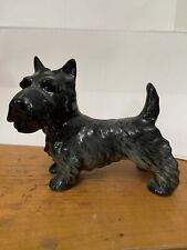 Goebel West Germany Black Scottish Terrier Dog Figurine Scotty Gray Highlights picture