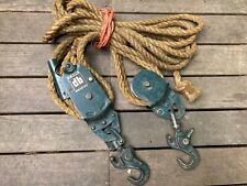 Vintage David Bradley Pulley And Rope Hoist Winch - Barn Farmhouse Decoration picture