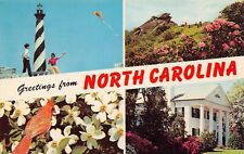 1968 North Carolina NC Greetings From Larger Not Large Letter Chrome 32748-B PC picture