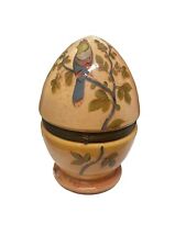 Victorian Czech Blown Glass Coralene Egg Liquor Decanter Tantalus Communion Set picture