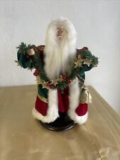 13 inch Santa Claus figure on wood base picture