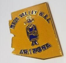 Vintage Womens Bowling Assoc WBA Pin Mesa Valley AZ Kokopelli Gold Yellow Blue picture