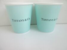  Tiffany & Co Blue Coffee Cups Bone China Never Used picture