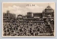 Foreign RPPC Scheveningen Beach Kurhaus / Palace Hotel 1934 Photo Postcard 3d picture