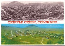 Then and Now View of Cripple Creek, Colorado - Postcard  picture