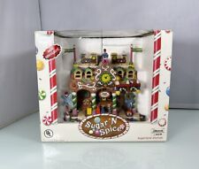 Lemax Sugar N Spice Sugarland Train Station Lighted Gingerbread Village w/ Box picture