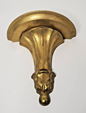 Vintage Art Nouveau Brass Wall Mounted Pedestal Shelf Display picture