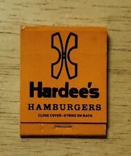 Matchbook Ephemera Vintage Hurry On Down To Hardee's Hamburgers Burgers 🍔 htf picture