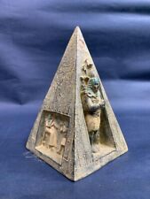 Unique Osiris Pyramid & Statue God Horus Ancient Egyptian Antiquities Rare BC picture