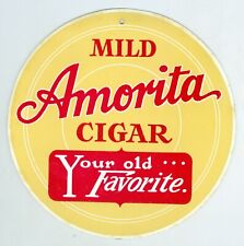 Vintage Mild Amorita Cigar, Your Old Favorite, Store 2 Sided Cardboard Sign picture