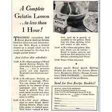 1931 Royal Gelatin Lesson Complete in Less Than One Hour Advertisement 5x6 FL5-1 picture