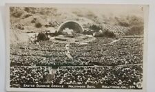 Vtg Hollywood Ca Postcard Easter Sunrise Service Bowl Unposted Real Photo RPPC  picture