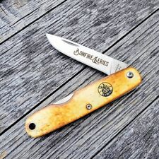 BEAR & SON CUTLERY USA KNIVES TOASTED BONFIRE BONE 1-BLADE EXECUTIVE PEN KNIFE picture