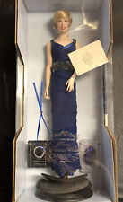 Franklin Mint PRINCESS of WALES DIANA Porcelain Doll Great Blue Dress NIB F2-7 picture