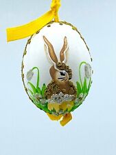 Easter Egg: Peter Priess, Spring Egg Ornament, Spring Garden Easter Bunny picture