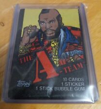 Vintage 80's Topps Bazooka Gum The A team Mr.T 10 Trading cards Sticker Gum 🔥 picture