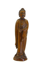 Chinese Boxwood Standing Scholar Kwan Yin Statue cs695-4 picture