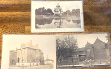 RPPC 1900s Pagoda Forest Park St Louis MO Home and Public School 3 Lot Postcards picture