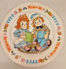 Oneida Deluxe Vintage Children's Plate Raggedy Ann & Andy 1969 picture