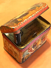 LARGE PICTORIAL CIRCA 1900 RUSSIAN IMPERIAL ANTIQUES TIN TEA METAL BOX WISSOTZKY picture