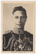 His Majesty King George VI Dorothy Wilding Collotype Posted 1939 Postcard picture