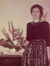 2C Photograph Lovely Lady Beautiful Pretty Woman Dress Portrait 1961 picture