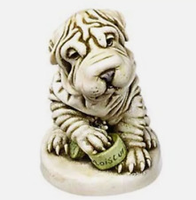 Harmony Kingdom VTG '99  Fusspot Sharpei Dog Treasure Trinket  Green Bowl picture