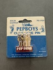 Vintage PEP BOYS Manny Moe & Jack Cloisonne/Copper Pin Orig Pack picture
