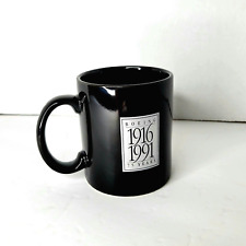 Vintage Boeing Coffee Cup 75 Year anniversary Black Silver Mug 1916-1991 Clean picture