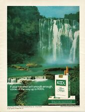 1971 KOOL Cigarettes waterfall landscape Vintage Print Ad picture