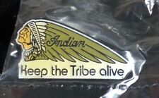INDIAN MOTORCYCLE- Keep the Tribe Alive '  Vest Pin NEW Sealed picture
