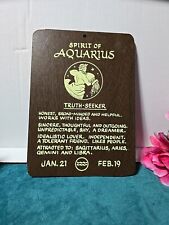 Vintage Spirit Of Aquarius Sign / Wall Hanging / Decor picture