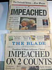 Newspapers 1998  President Bill Clinton Impeached for White House Scandal picture