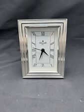 Vintage Christofle Silver Plate Filets Table Clock picture