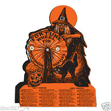 HALLOWEEN Decoration WITCH FORTUNE WHEEL GAME Vintage Beistle 1927 Reproduction picture