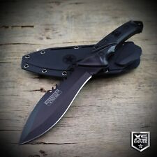 Black KUKRI Fixed Blade BOWIE Knife Full Tang Hunting SURVIVAL Combat W/ Sheath picture