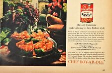 1963 Chef Boy-Ar-Dee Beef Ravioli In Sauce Vintage Print Ad Color 10