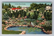 Miami FL-Florida, Pretty Garden, Antique, Vintage c1942 Souvenir Postcard picture