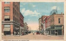 Front Street from Main Hattiesburg Mississippi MS Old Cars 1917 Postcard picture