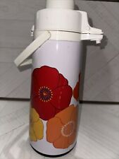Vintage Phoenix Vacuum Bottle Insulated Airpot Thermos 70s Floral Design picture
