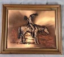 John Louw 3D Copper Picture End of the Trail Indian Wall Art 13